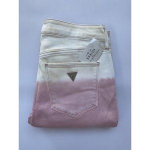 Guess Women’s Sexi Curve Skinny Crop Jeans Tie Dye Wash Size 27